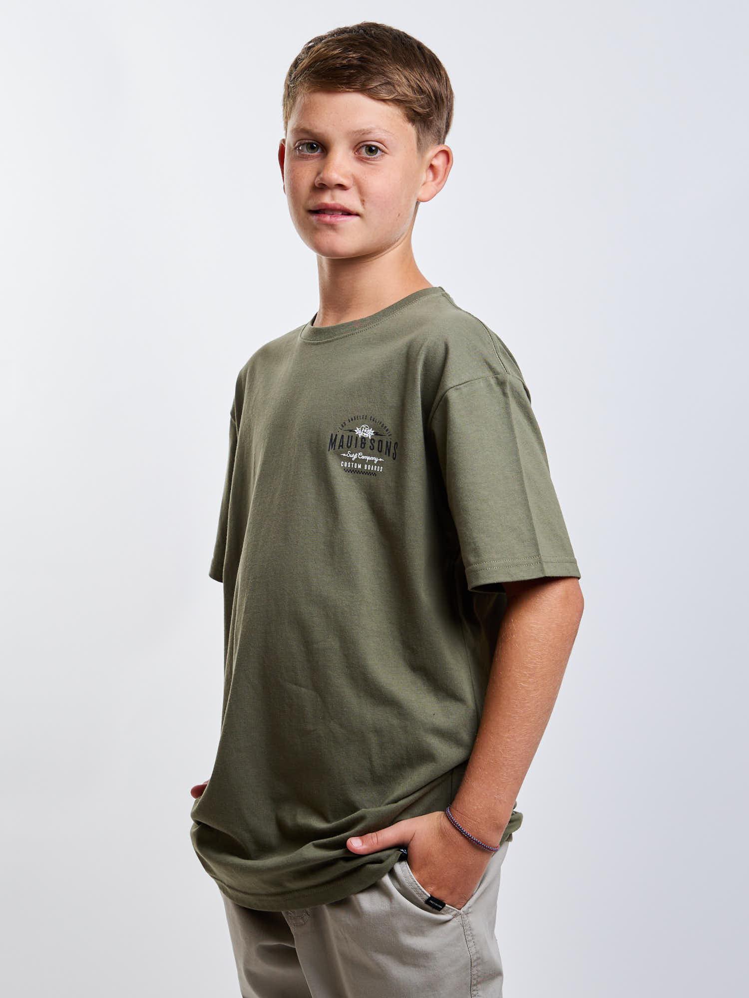 POLERA MC LOS ANGELES VERDE INFANTIL MAUI AND SONS - 5
