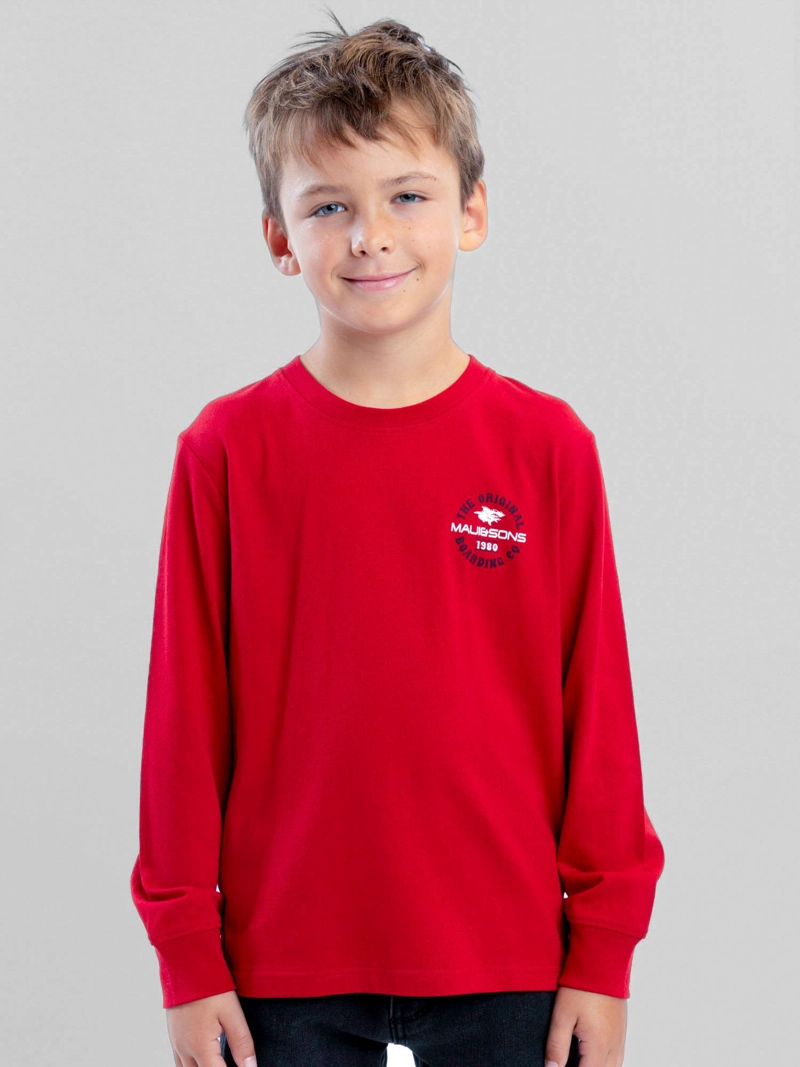 POLERA ML BADGE ROJO INFANTIL MAUI AND SONS - 1
