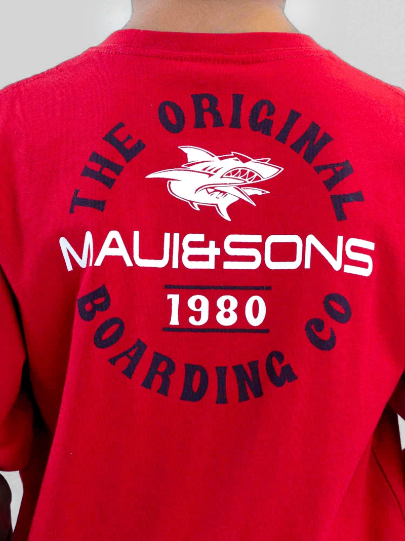 POLERA ML BADGE ROJO INFANTIL MAUI AND SONS - 4