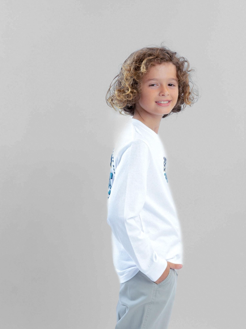 POLERA ML INLAND BLANCO INFANTIL MAUI AND SONS - 6