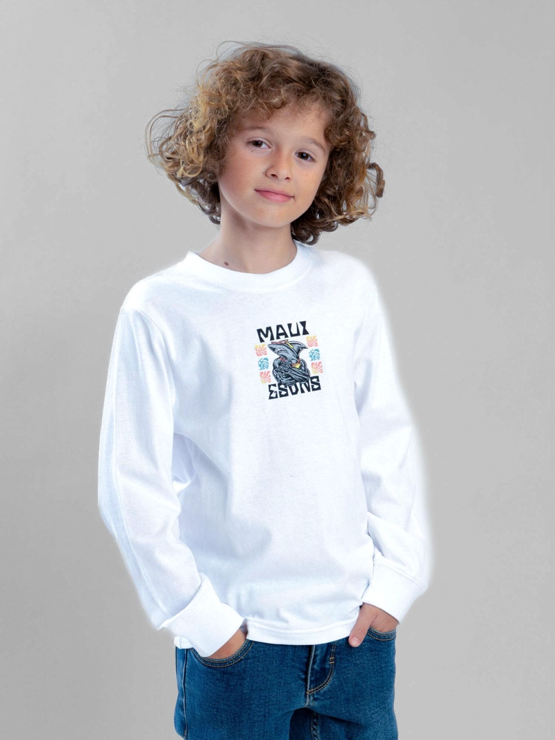 POLERA ML SHARK BLANCO INFANTIL MAUI AND SONS - 1