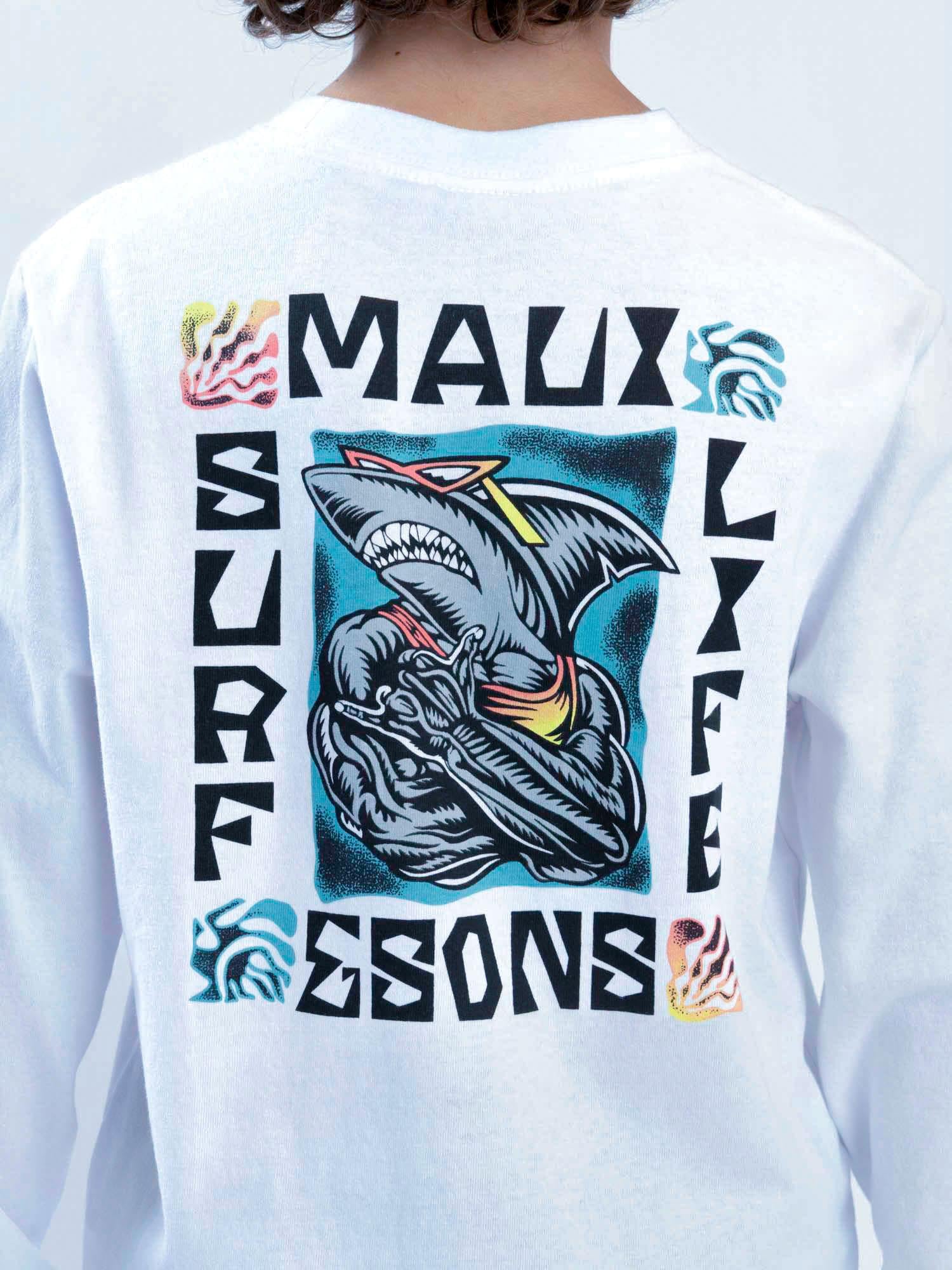 POLERA ML SHARK BLANCO INFANTIL MAUI AND SONS - 4