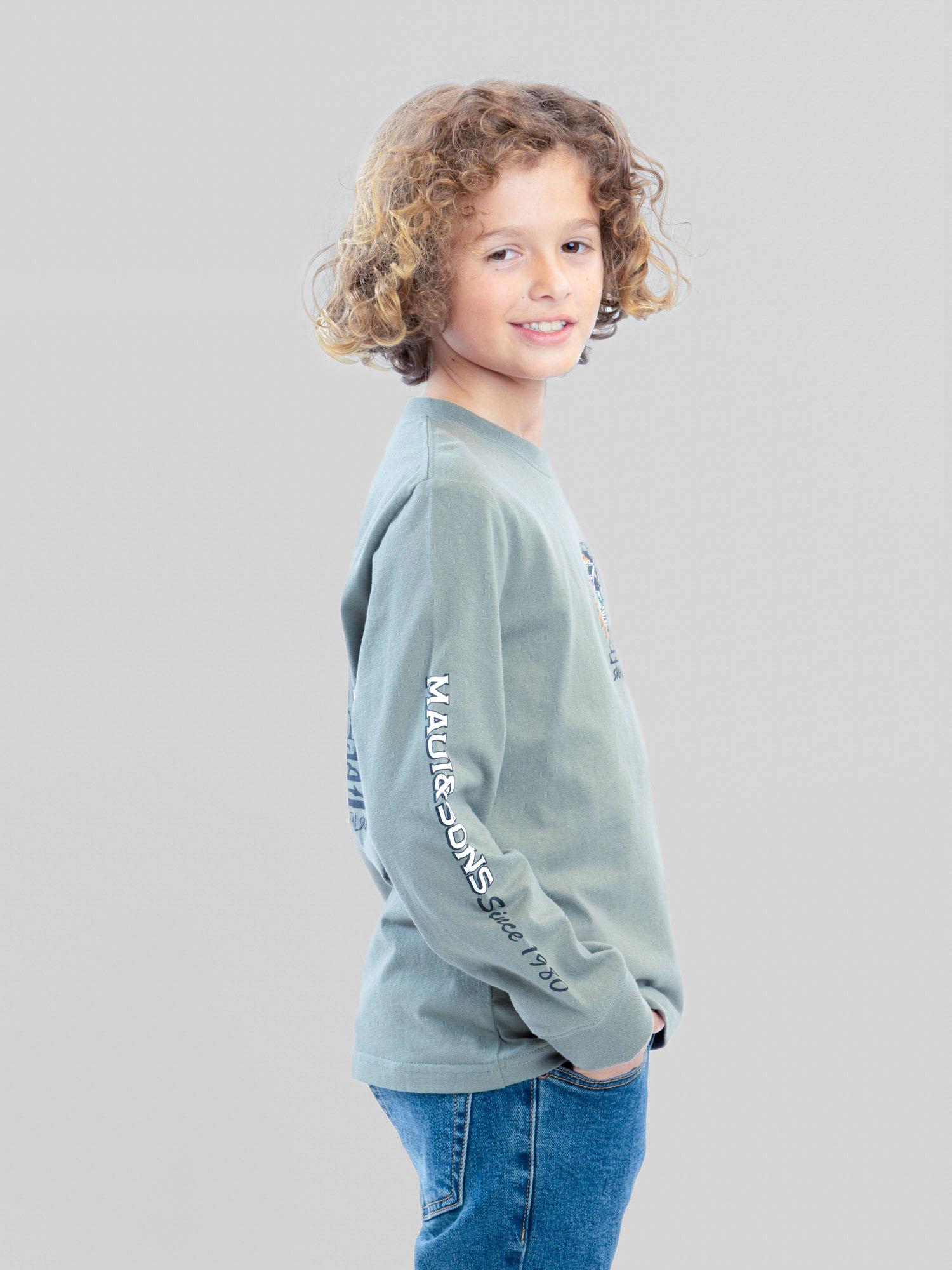 POLERA ML ETERNAL FLAME VERDE INFANTIL MAUI AND SONS - 2
