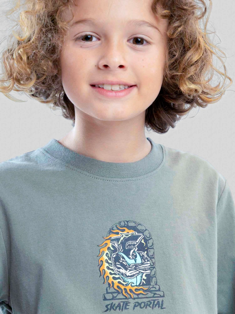 POLERA ML ETERNAL FLAME VERDE INFANTIL MAUI AND SONS - 4