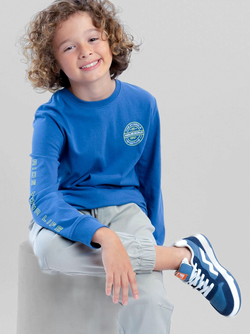 POLERA ML LOWTIDE CELESTE INFANTIL MAUI AND SONS - 3