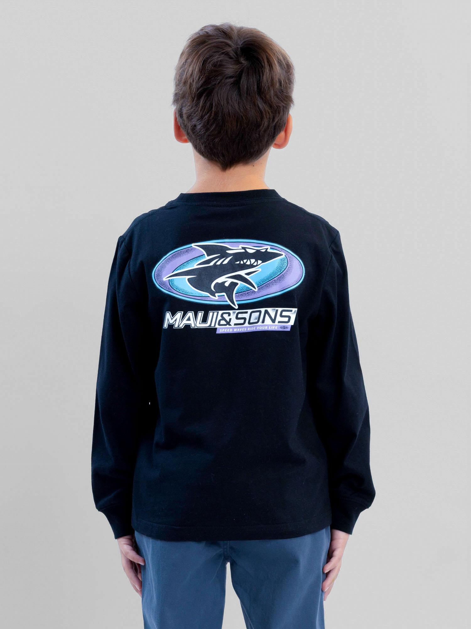 POLERA ML COASTWARDYL  NEGRO INFANTIL MAUI AND SONS - 3