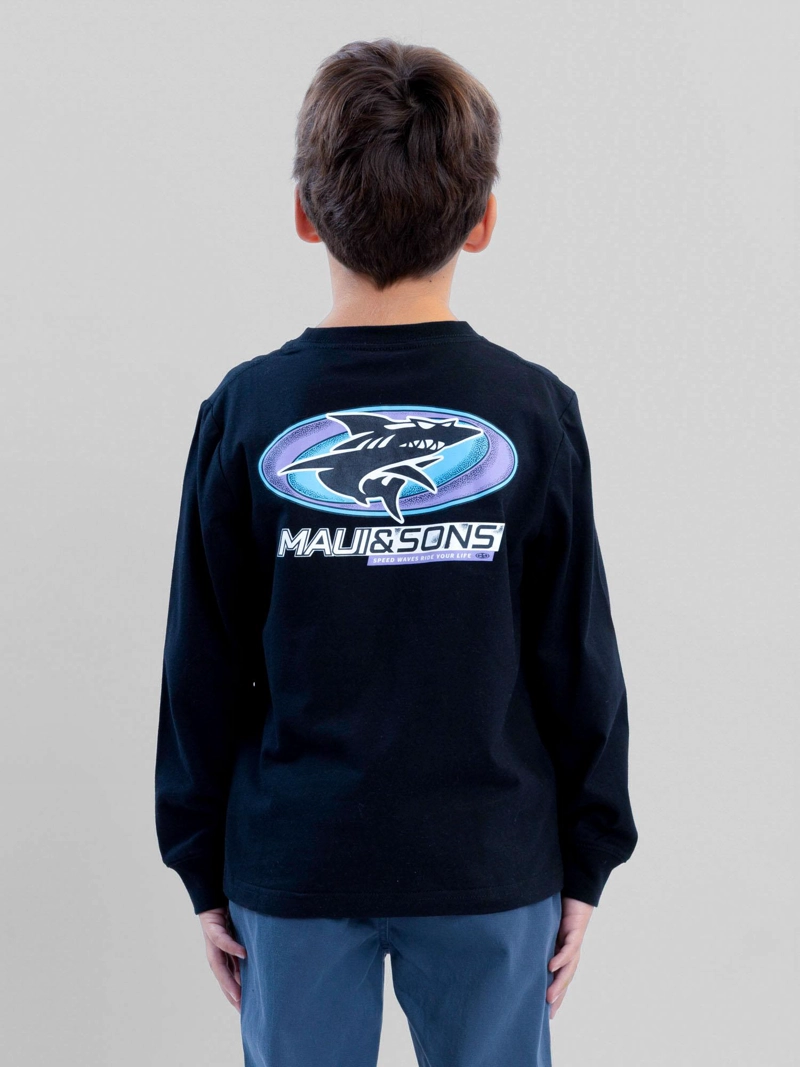 POLERA ML COASTWARDYL  NEGRO INFANTIL MAUI AND SONS - 3