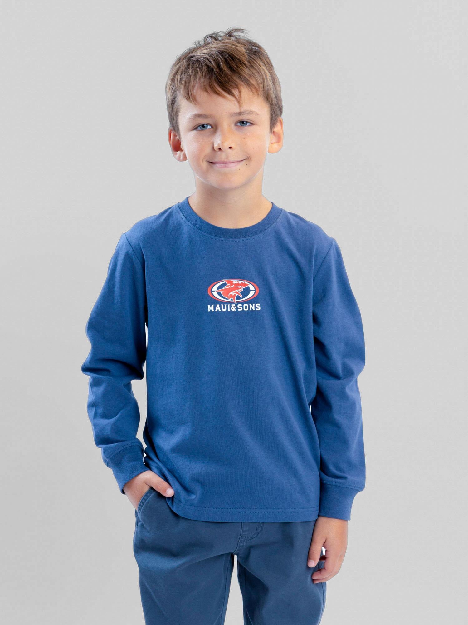POLERA ML SAILWIND CELESTE INFANTIL MAUI AND SONS - 1