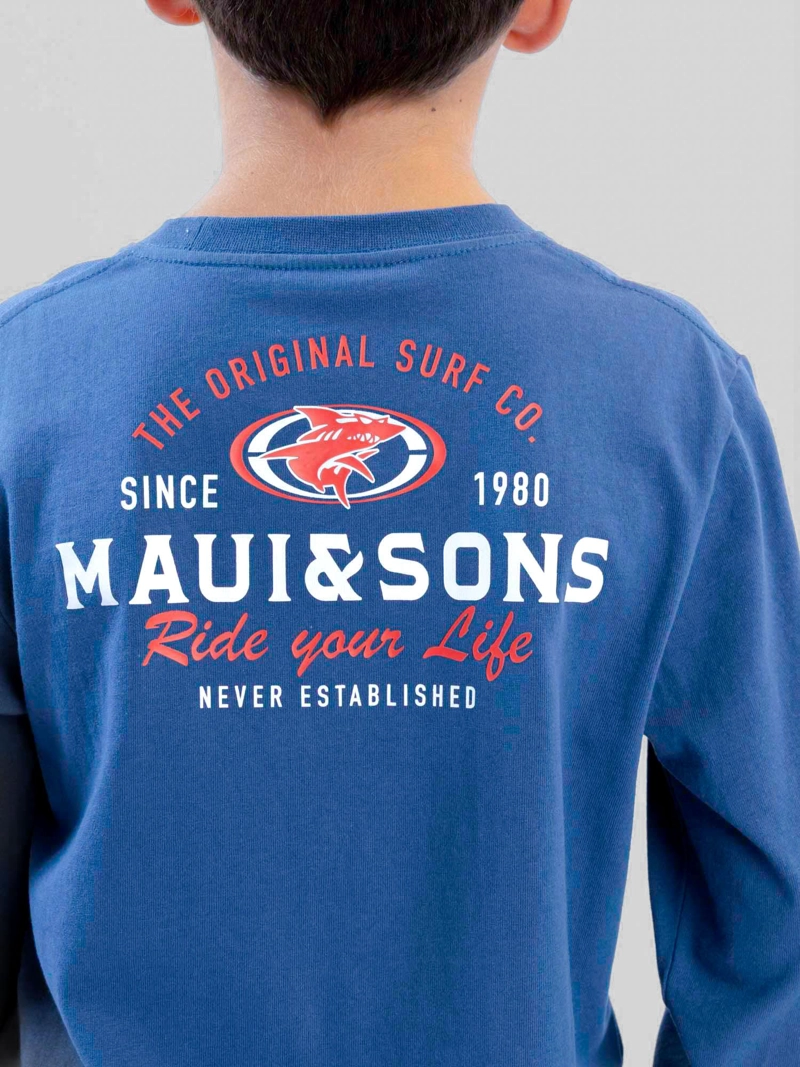 POLERA ML SAILWIND CELESTE INFANTIL MAUI AND SONS - 5