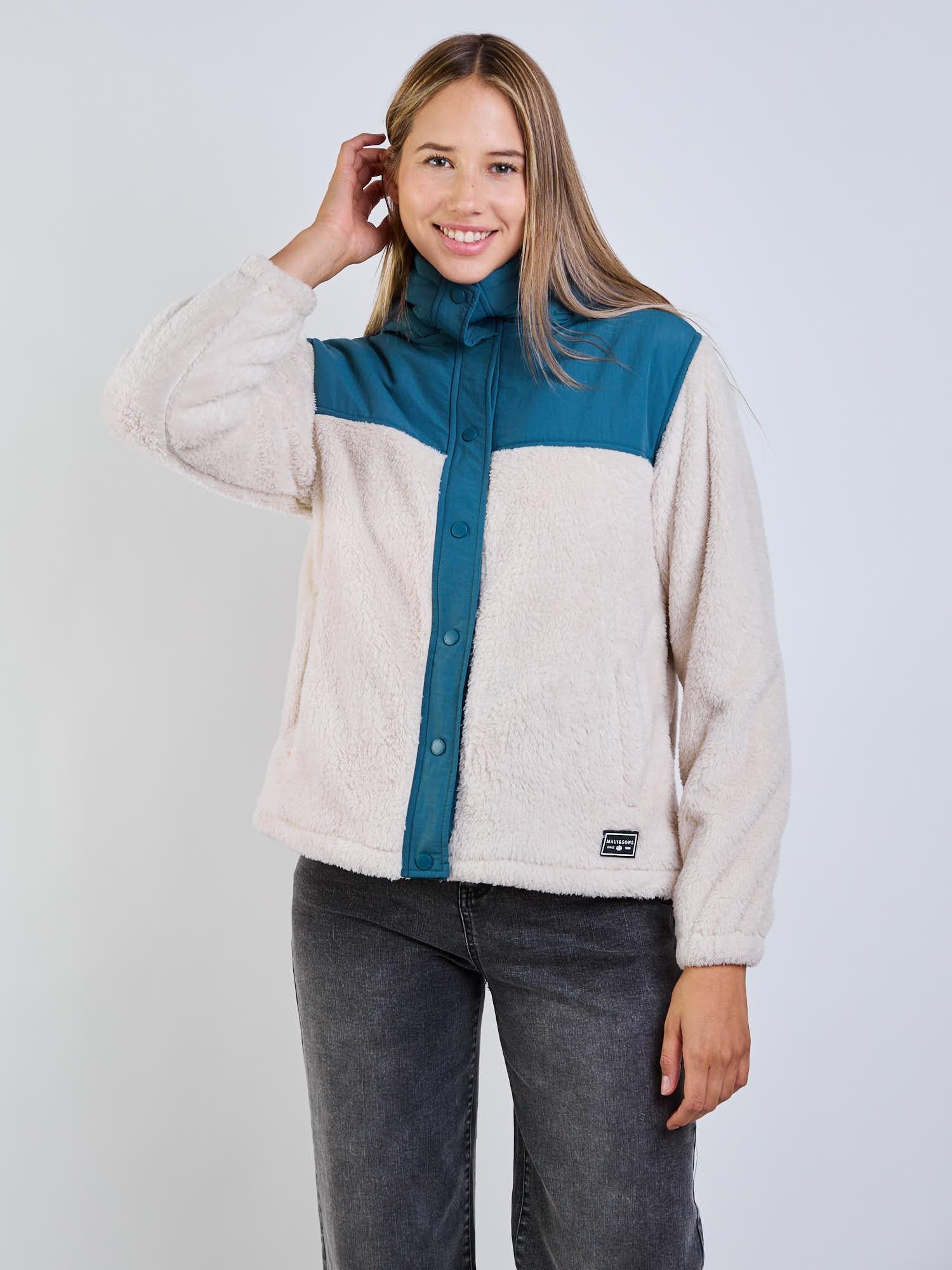 POLERON FALCON BEIGE MUJER MAUI AND SONS - 8