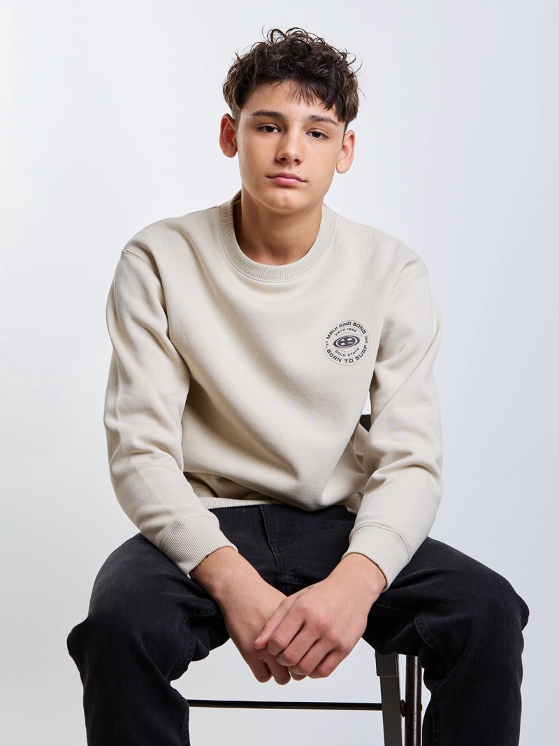 POLERON CR CREW BORN BEIGE INFANTIL MAUI AND SONS - 6