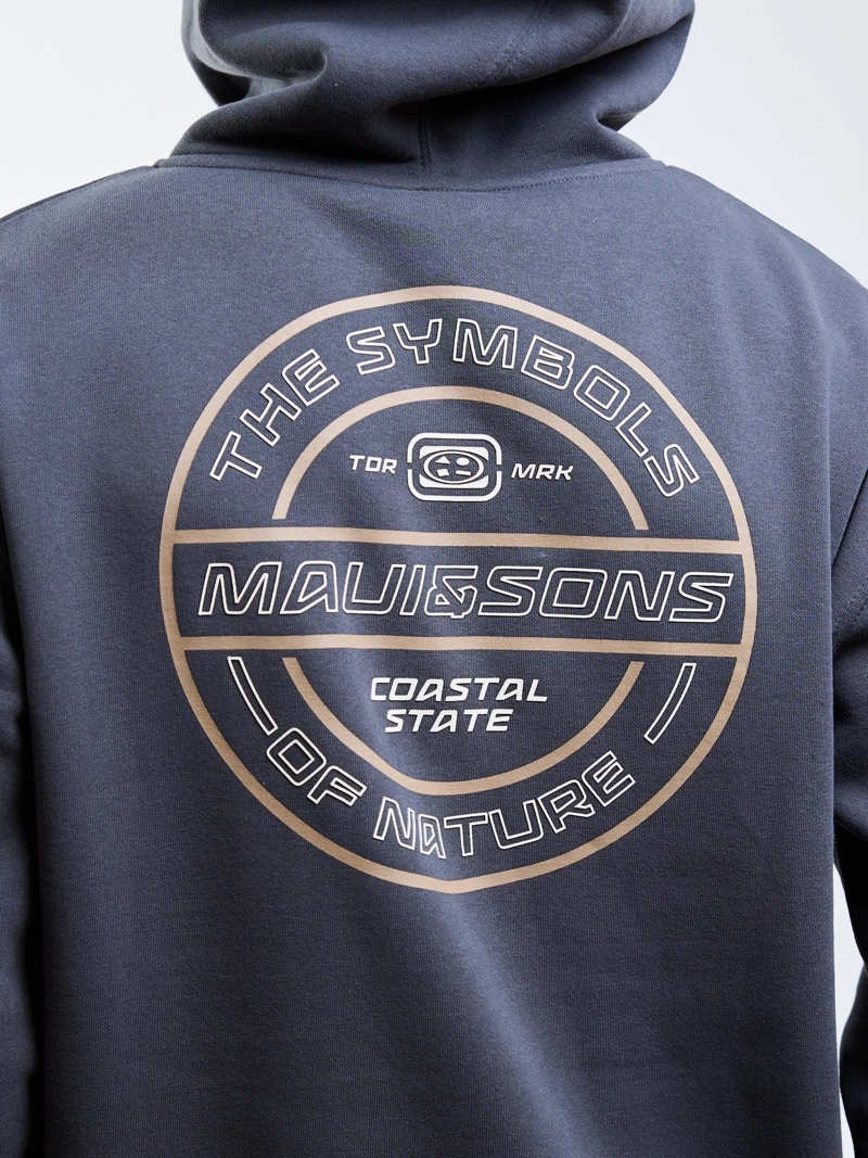 POLERON CANGURO COASTAL STATE GRIS HOMBRE MAUI AND SONS - 7