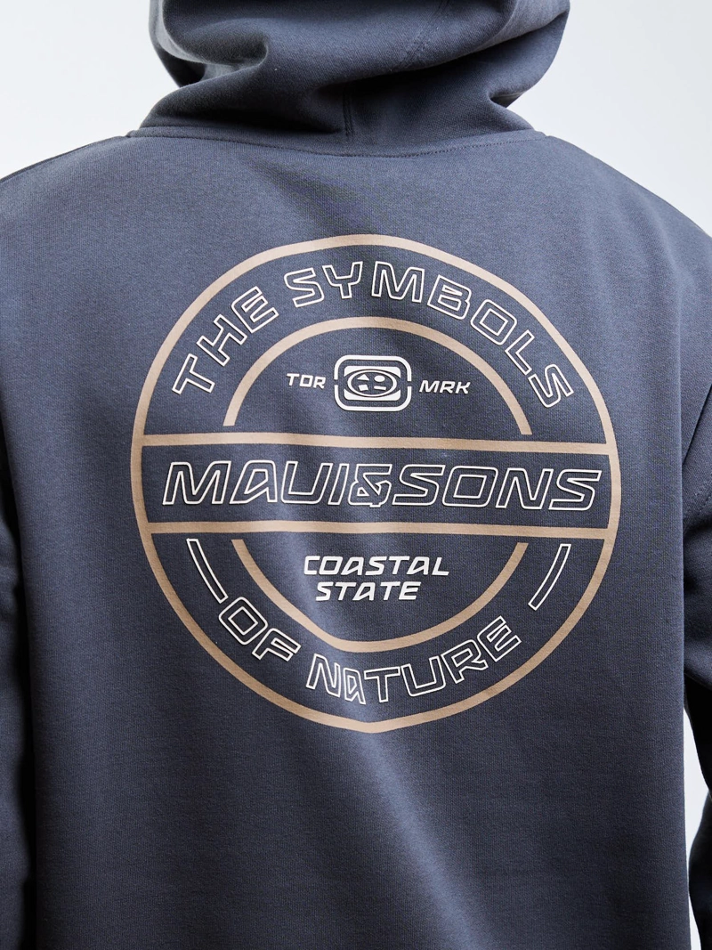 POLERON CANGURO COASTAL STATE GRIS HOMBRE MAUI AND SONS - 7