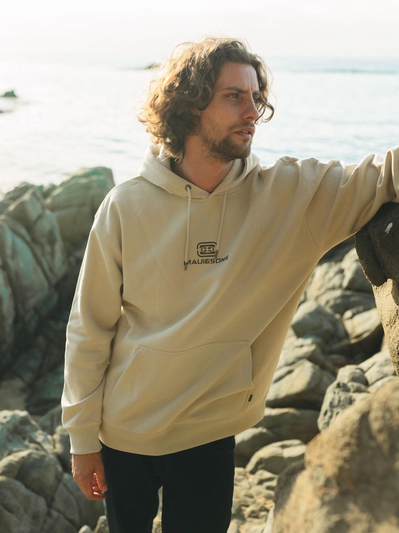 POLERON CANGURO OCEYX BEIGE HOMBRE MAUI AND SONS - 1