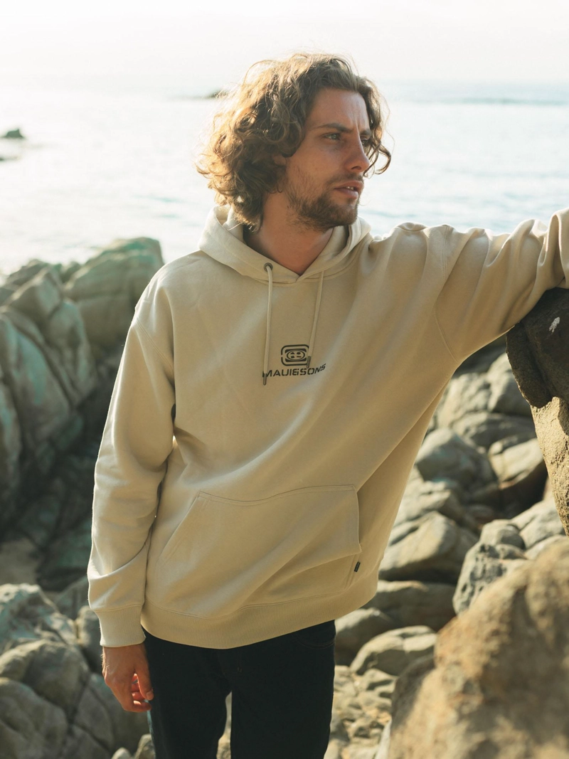POLERON CANGURO OCEYX BEIGE HOMBRE MAUI AND SONS - 1
