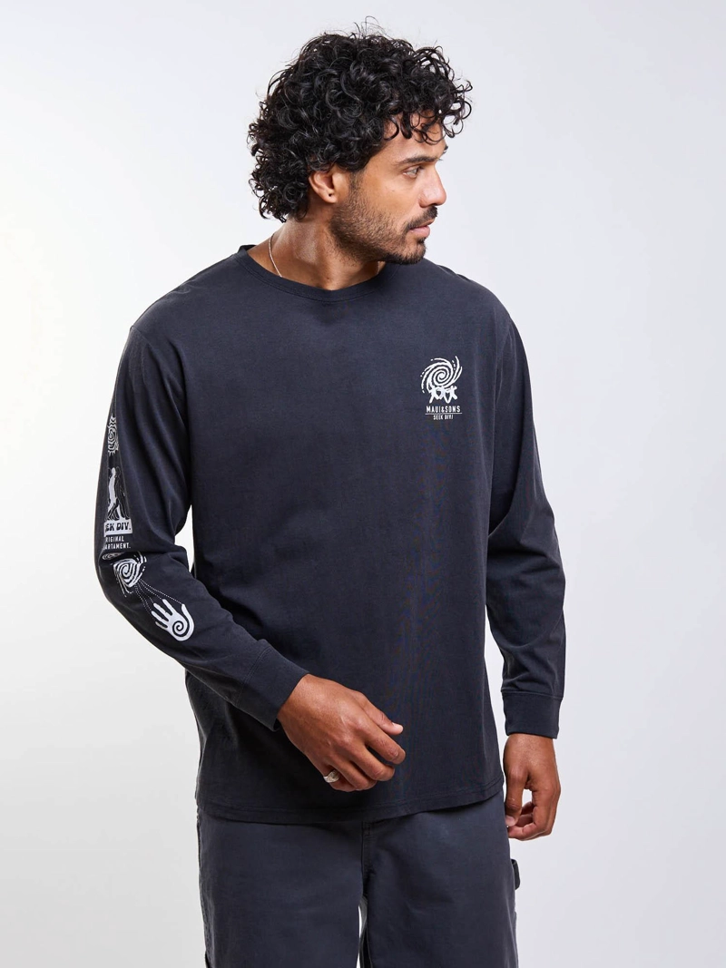 POLERA ML MAREX NEGRO HOMBRE MAUI AND SONS - 1