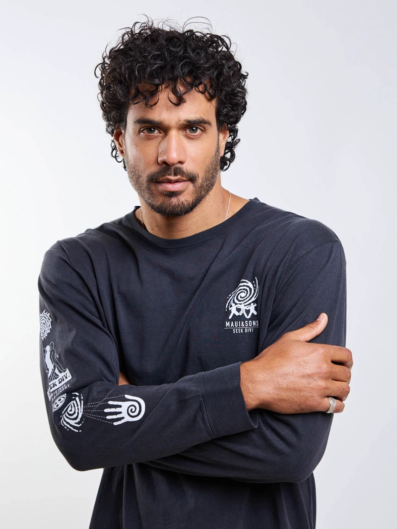 POLERA ML MAREX NEGRO HOMBRE MAUI AND SONS - 4