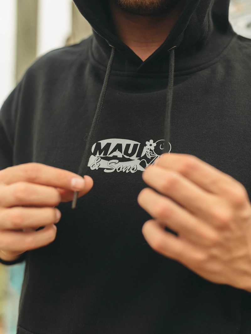 POLERON CANGURO SAUDADE NEGRO HOMBRE MAUI AND SONS - 4