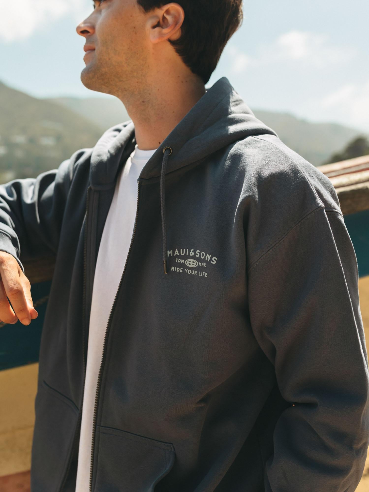 POLERON FZ SEAVA AZUL HOMBRE MAUI AND SONS - 2