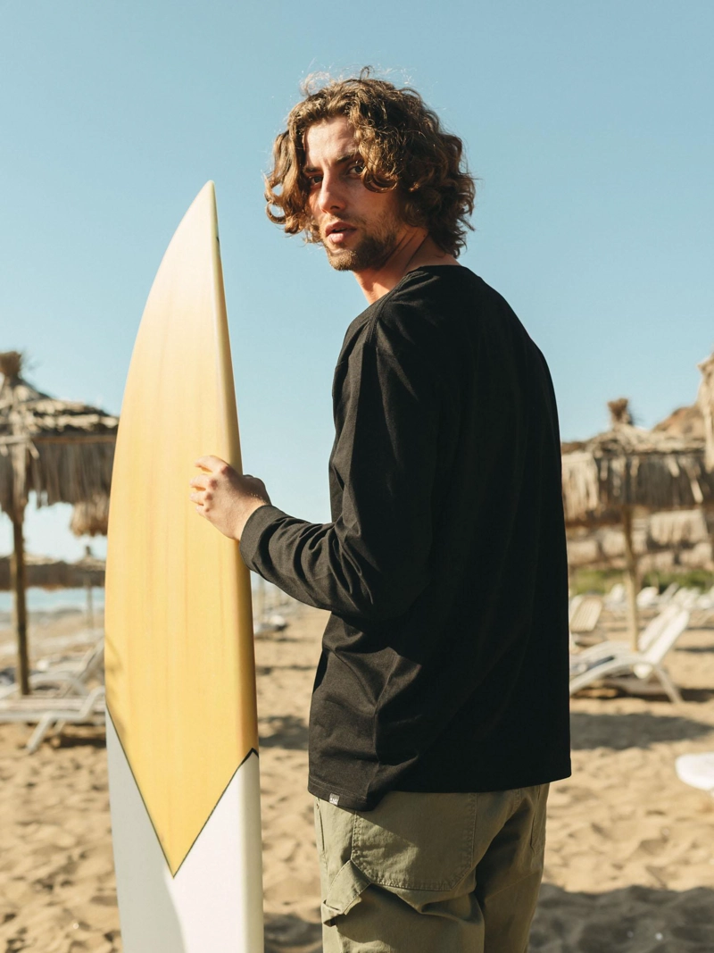 POLERA ML BARDING CO NEGRO HOMBRE MAUI AND SONS - 3