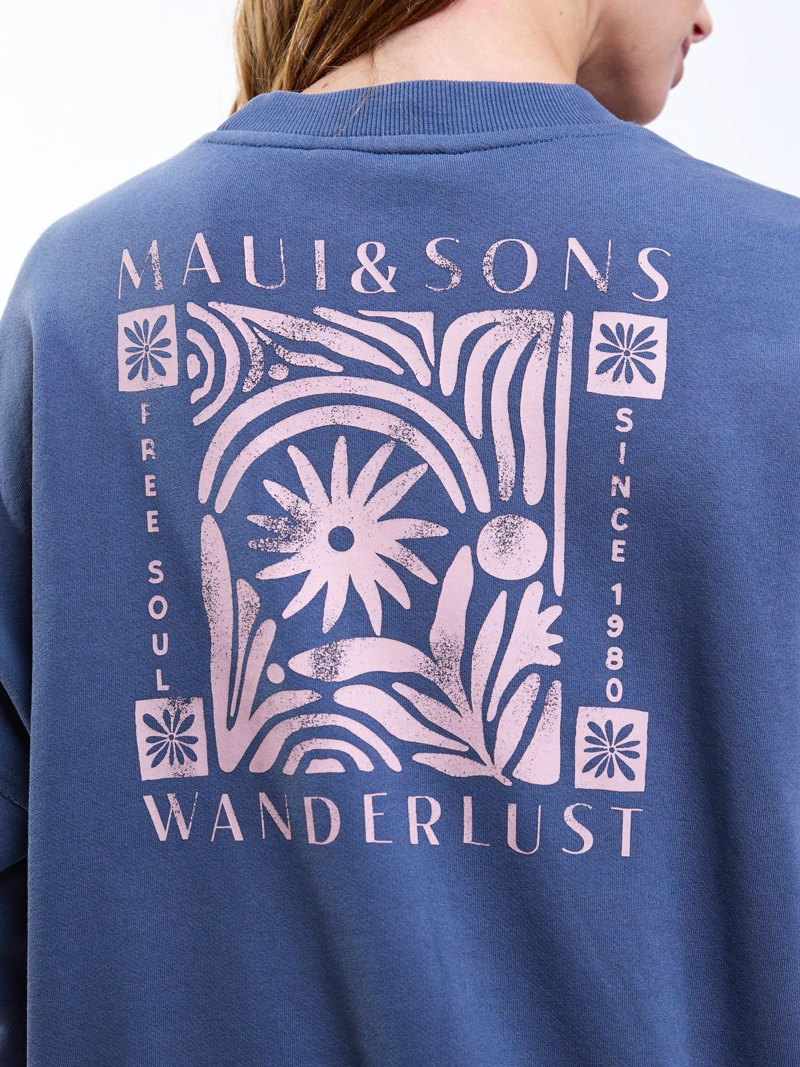 POLERON CR TASMANIA AZUL MUJER MAUI AND SONS - 7