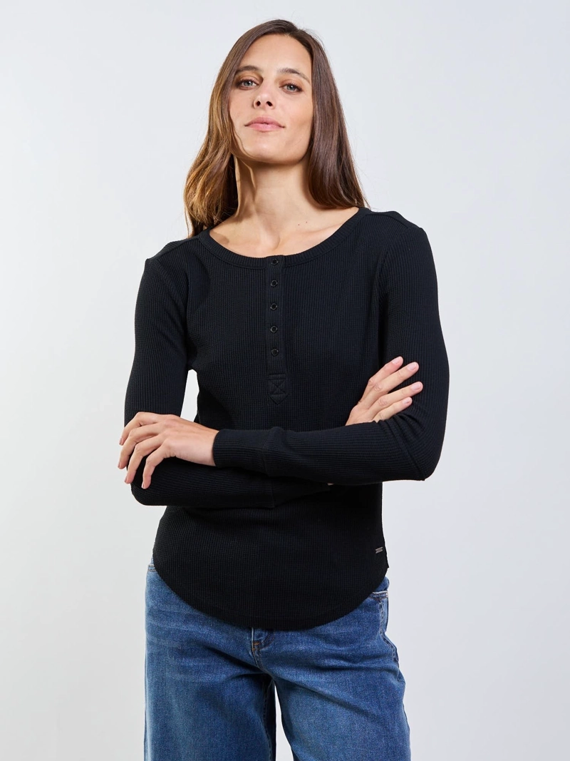 POLERA ML SICILIA NEGRO MUJER MAUI AND SONS - 1