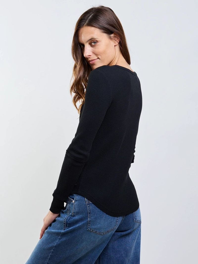 POLERA ML SICILIA NEGRO MUJER MAUI AND SONS - 3