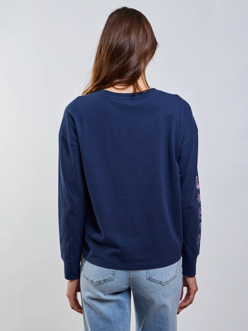 POLERA ML ISLANDIA AZUL MUJER MAUI AND SONS - 2