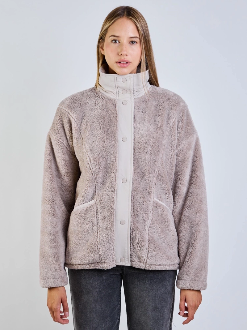 POLERON MUJER MAUI AND SONS PYRON BEIGE - 4