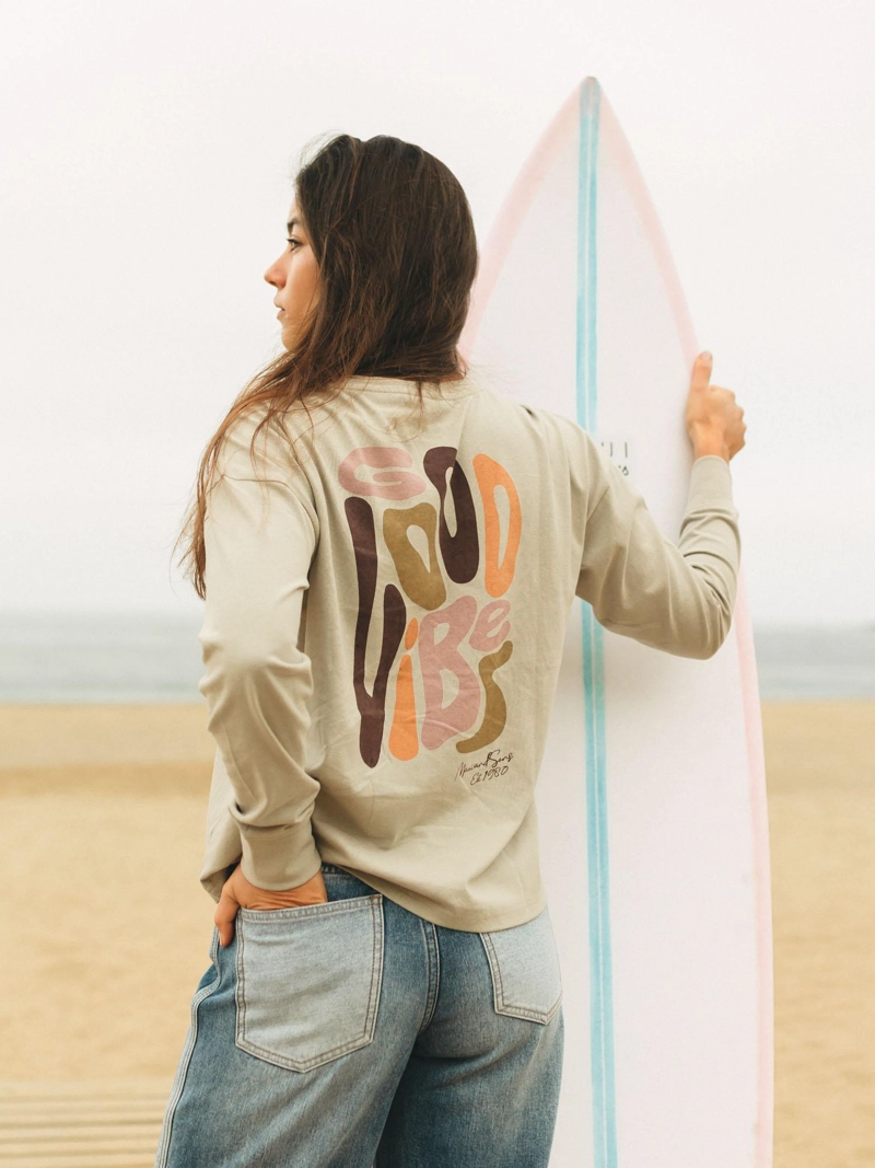 POLERA ML FEROE BEIGE MUJER MAUI AND SONS - 3