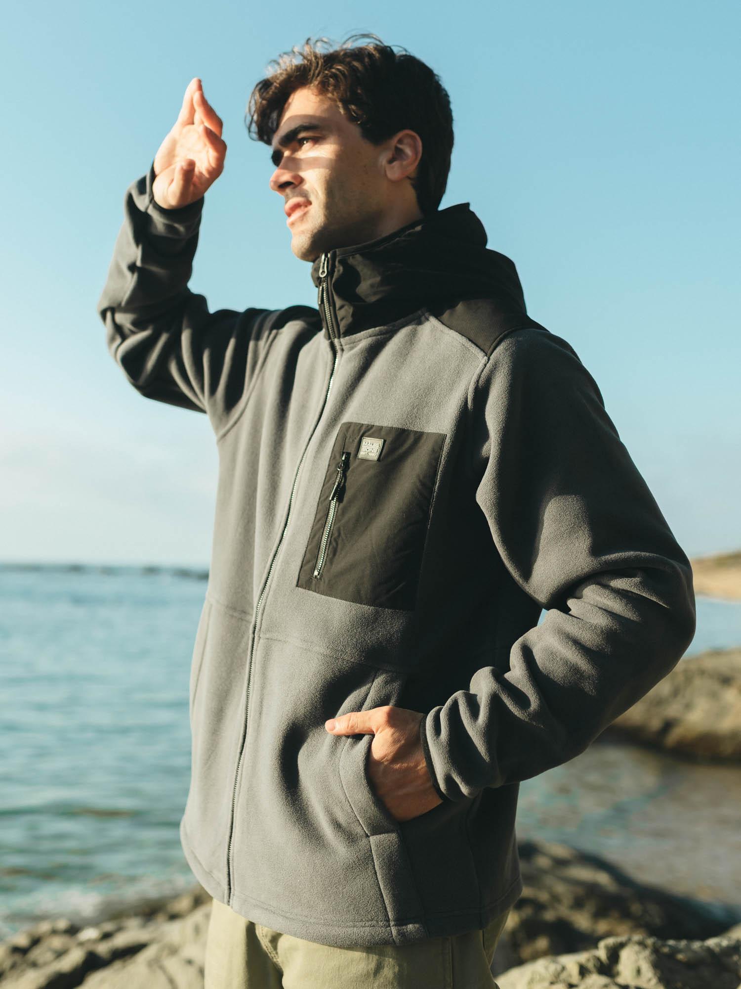POLERON POLAR FLAREO GRIS HOMBRE MAUI AND SONS - 1