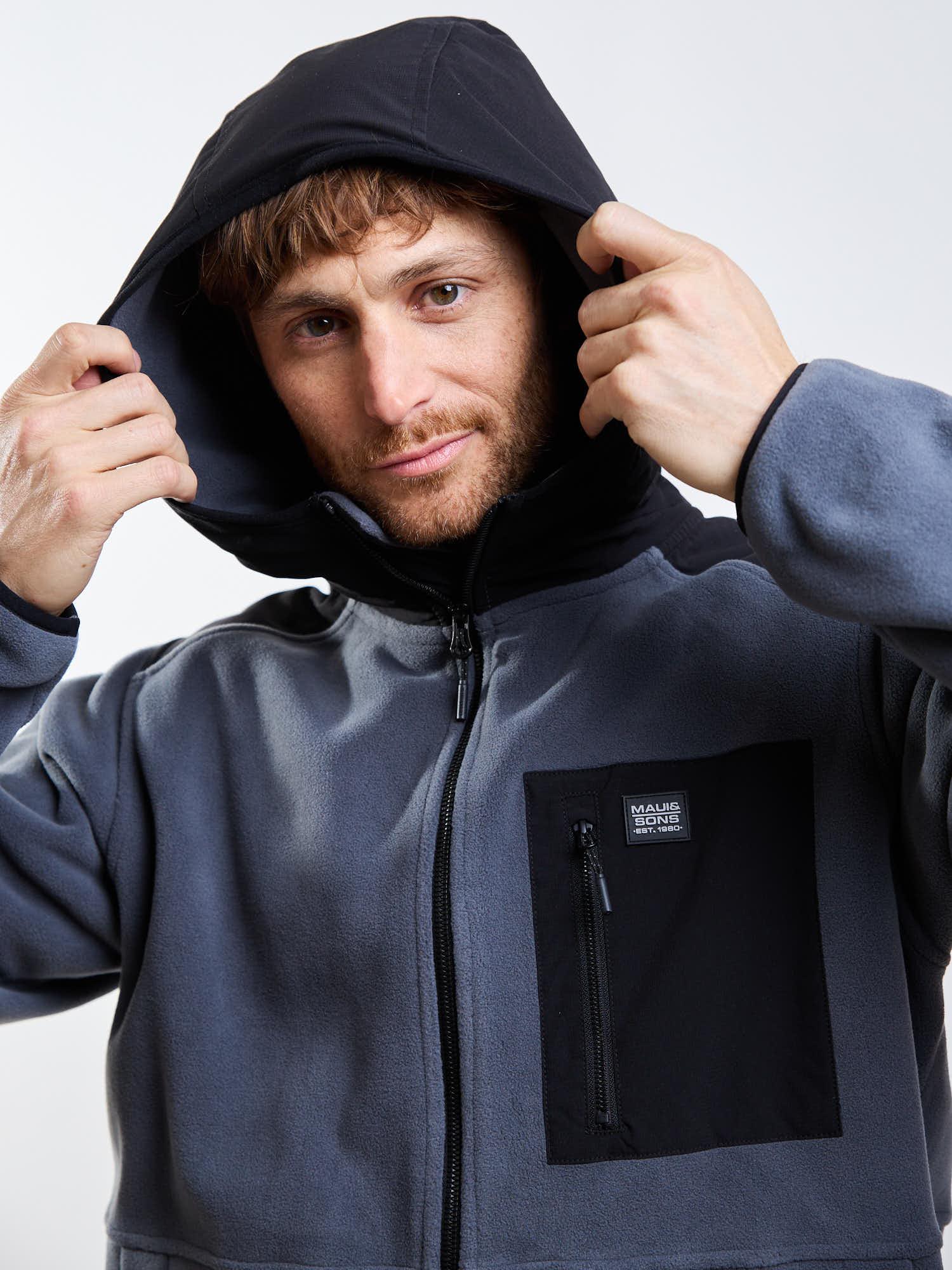 POLERON POLAR FLAREO GRIS HOMBRE MAUI AND SONS - 7