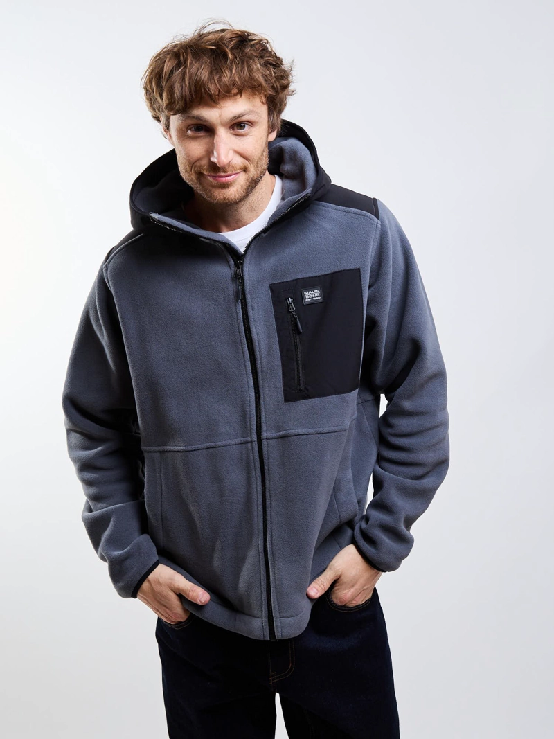 POLERON POLAR FLAREO GRIS HOMBRE MAUI AND SONS - 8