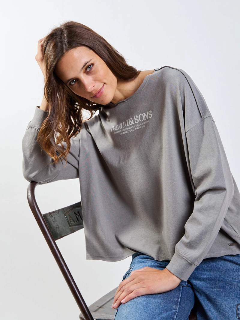 POLERA ML GORGOÑA VERDE MUJER MAUI AND SONS - 9