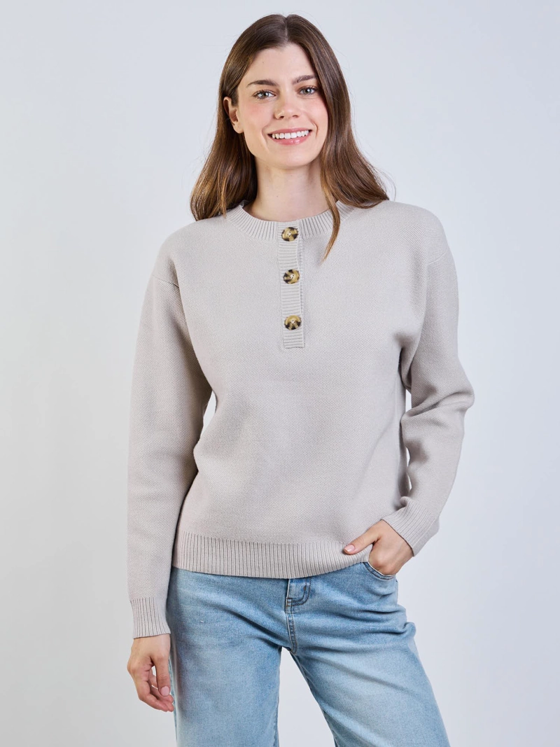 SWEATER CANYX BEIGE MUJER MAUI AND SONS - 7