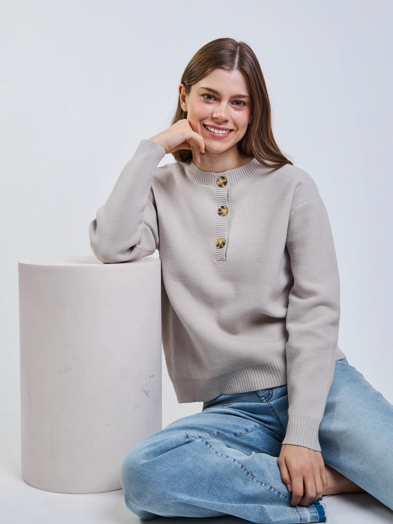 SWEATER CANYX BEIGE MUJER MAUI AND SONS - 8