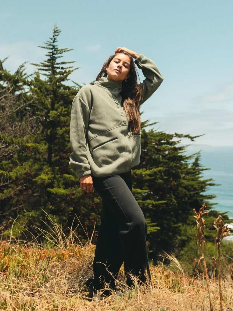 POLERON POLAR SILVER GREEN VERDE MUJER MAUI AND SONS - 4