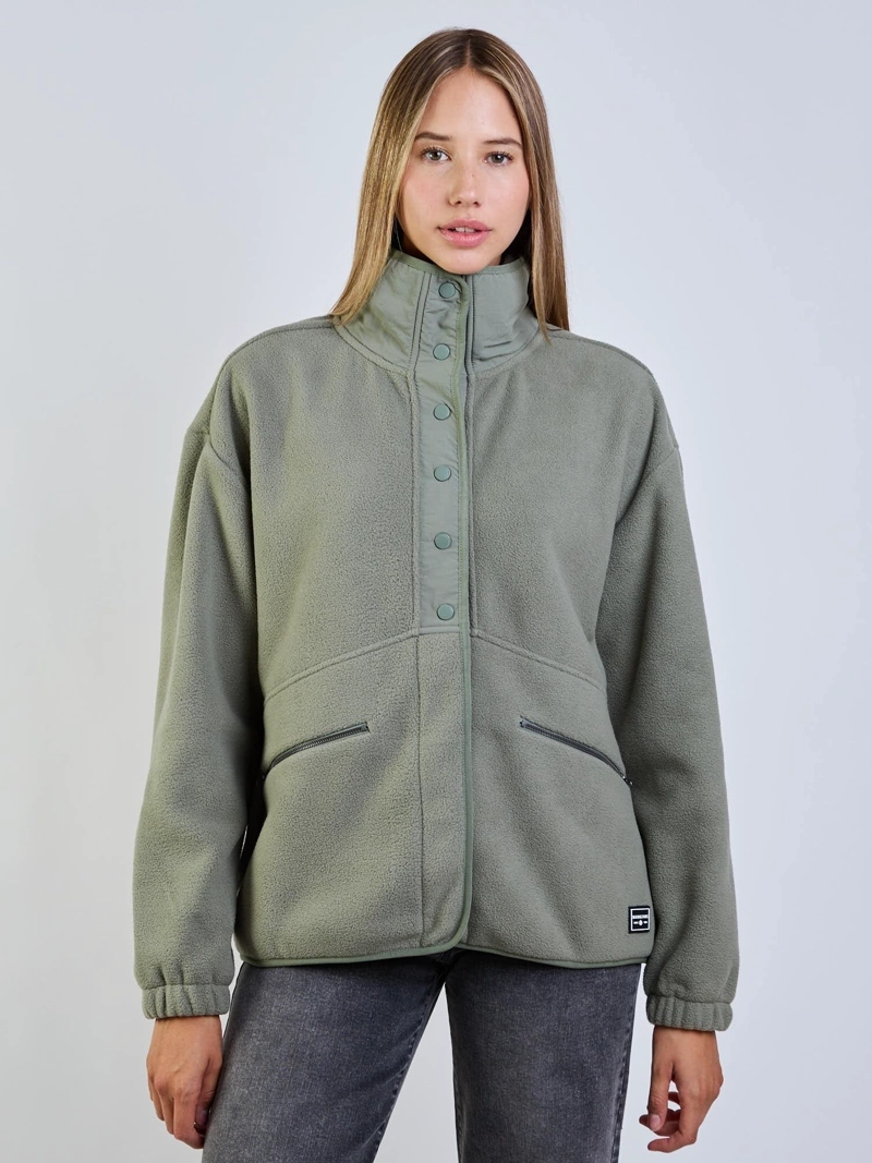 POLERON POLAR SILVER GREEN VERDE MUJER MAUI AND SONS - 5