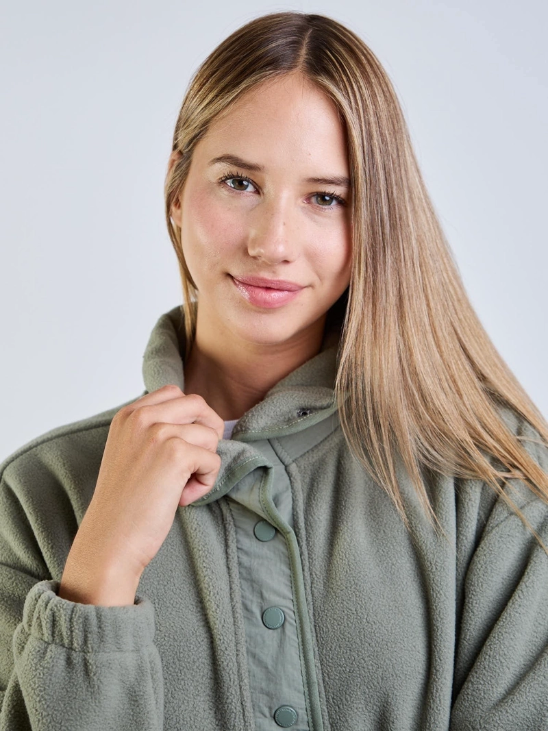 POLERON POLAR SILVER GREEN VERDE MUJER MAUI AND SONS - 8