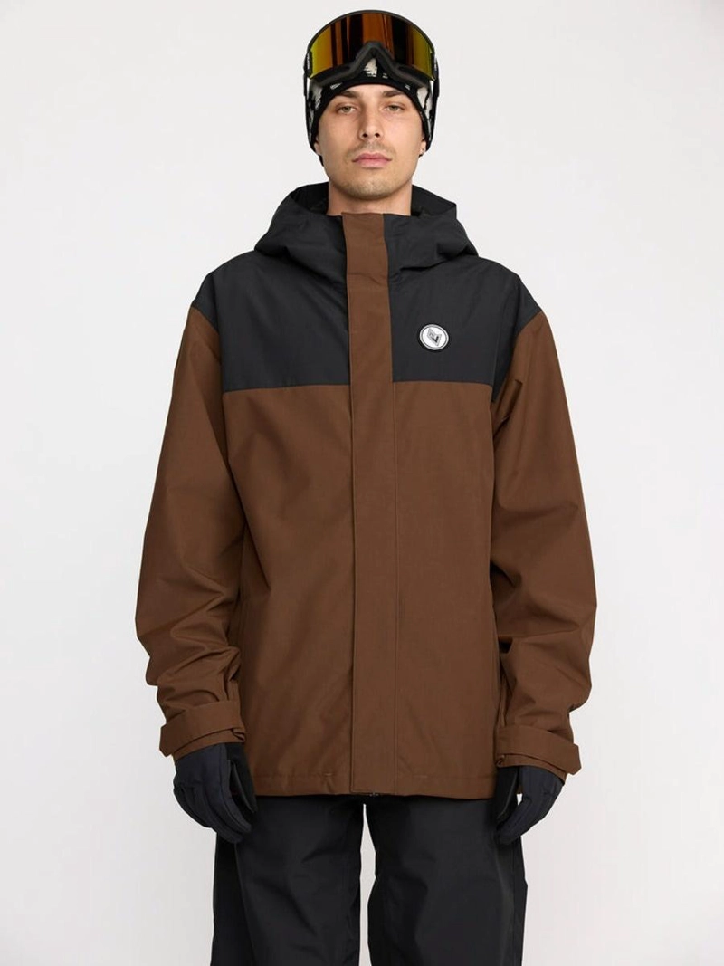 PARKA SNOW BUCKTHREEEIGHTY BROWN CAFE  HOMBRE VOLCOM - 1