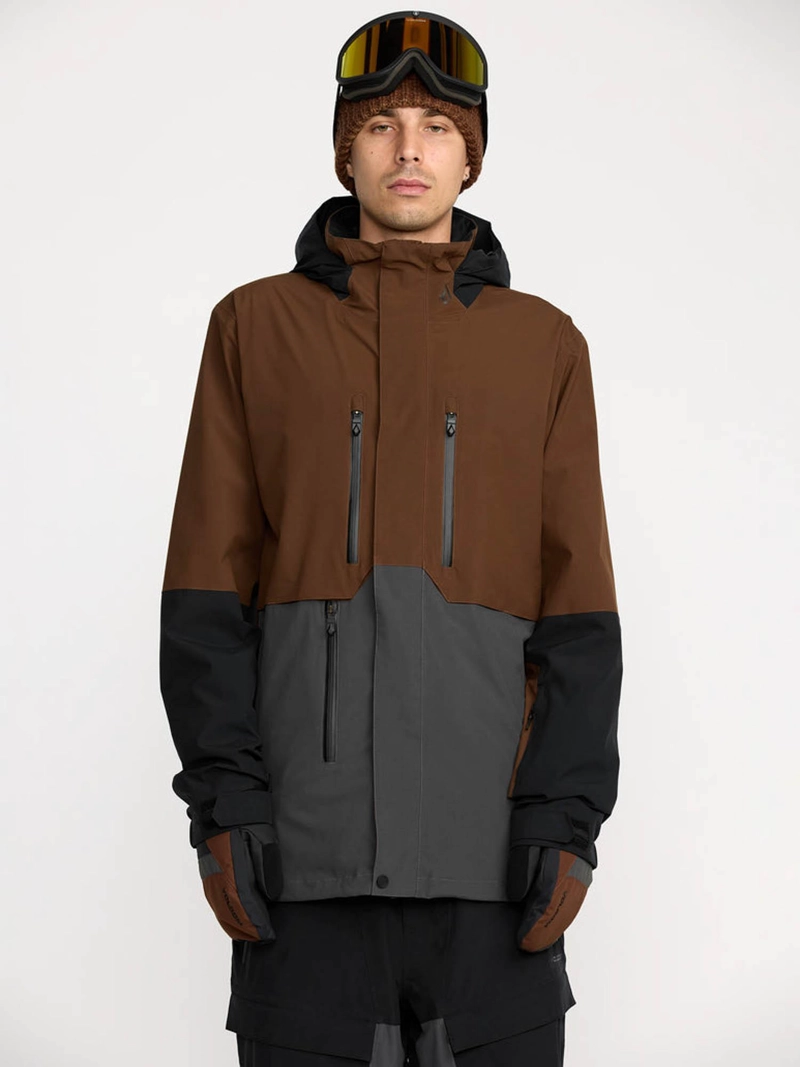 PARKA SNOW RNGE STRETCH 30K BROWN CAFE  HOMBRE VOLCOM - 1