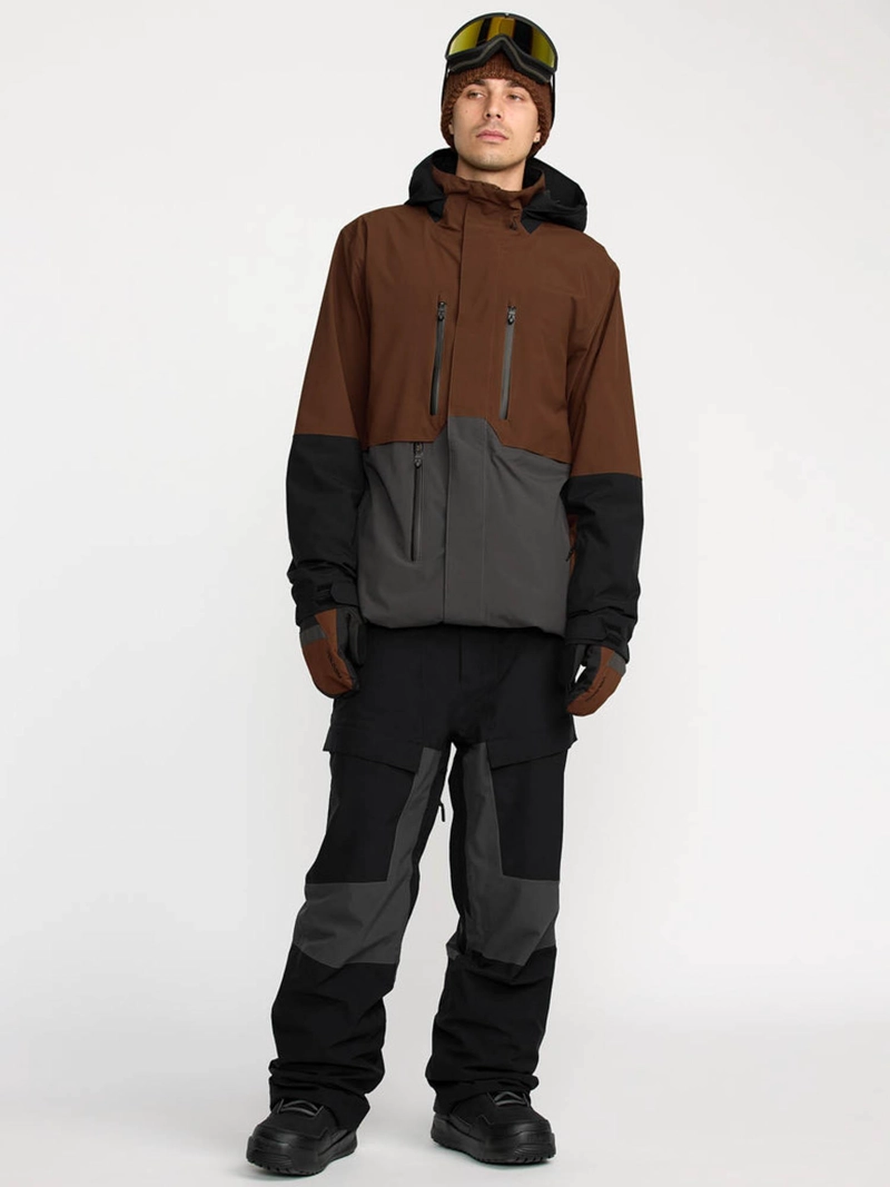 PARKA SNOW RNGE STRETCH 30K BROWN CAFE  HOMBRE VOLCOM - 3