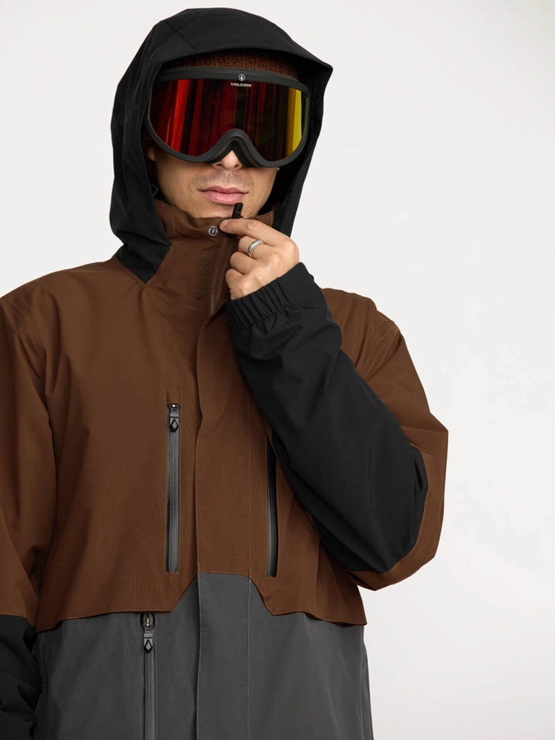 PARKA SNOW RNGE STRETCH 30K BROWN CAFE  HOMBRE VOLCOM - 5