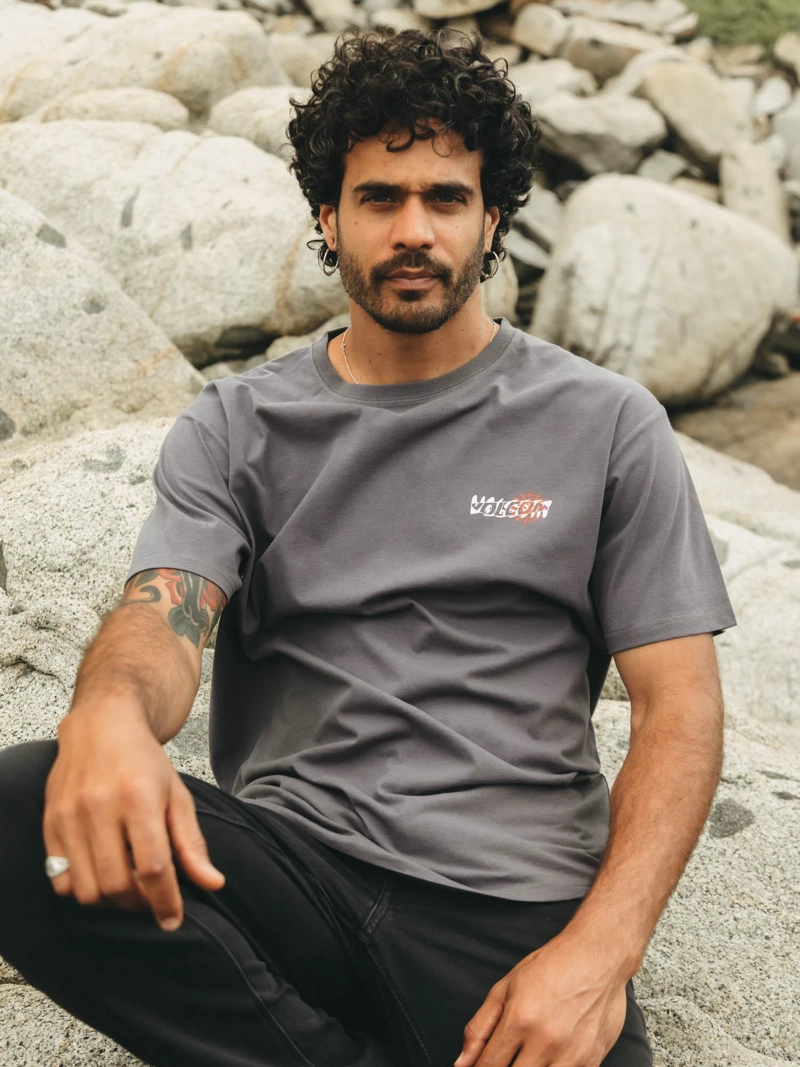 POLERA MC BRAIN STORM GRIS HOMBRE VOLCOM - 1