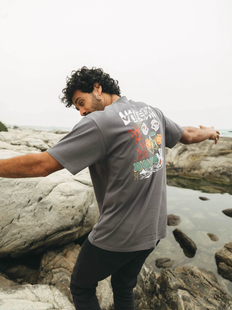 POLERA MC BRAIN STORM GRIS HOMBRE VOLCOM - 2