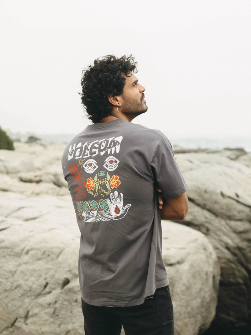 POLERA MC BRAIN STORM GRIS HOMBRE VOLCOM - 3