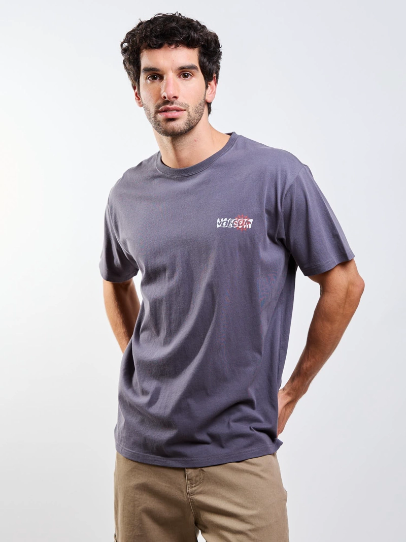 POLERA MC BRAIN STORM GRIS HOMBRE VOLCOM - 4