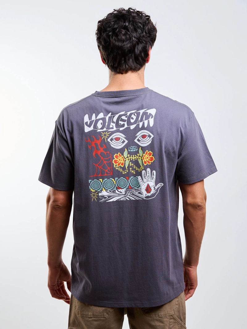 POLERA MC BRAIN STORM GRIS HOMBRE VOLCOM - 5