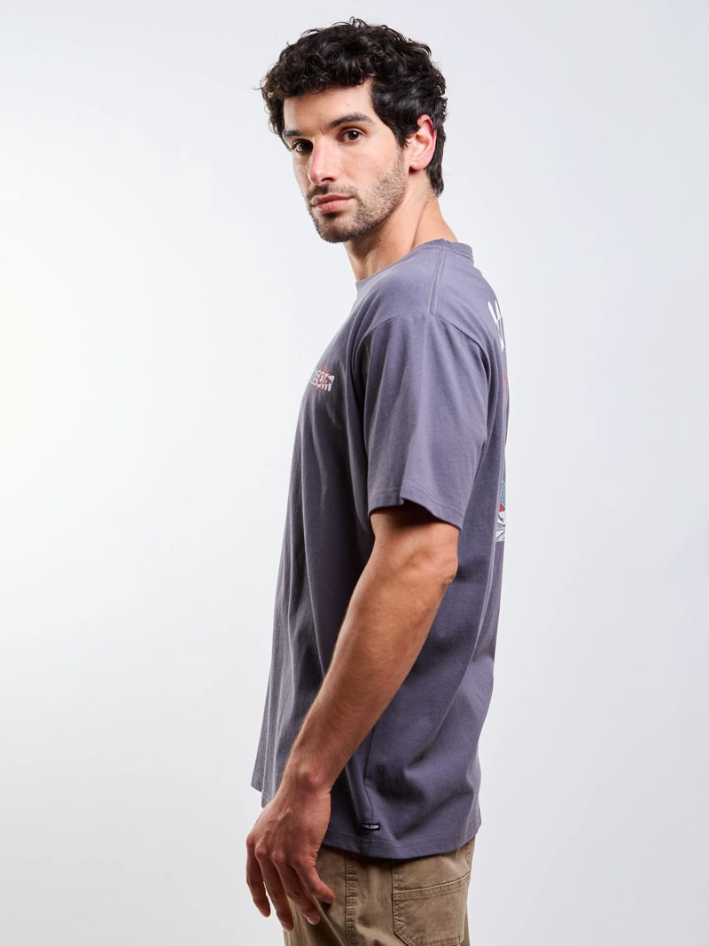 POLERA MC BRAIN STORM GRIS HOMBRE VOLCOM - 6