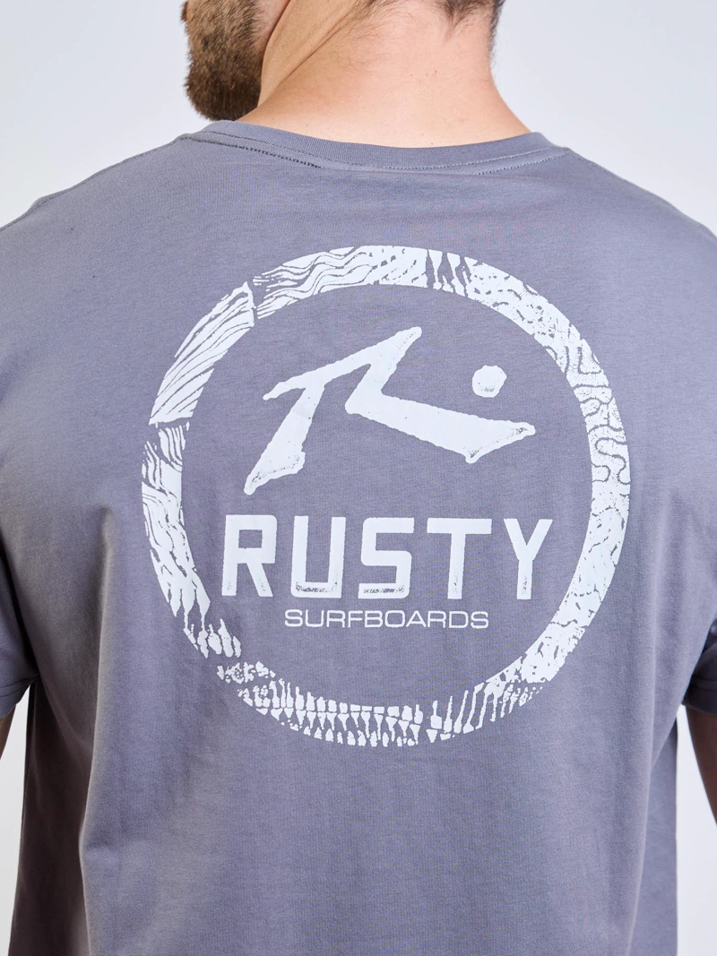 POLERA MC LEAF GRIS HOMBRE RUSTY - 4